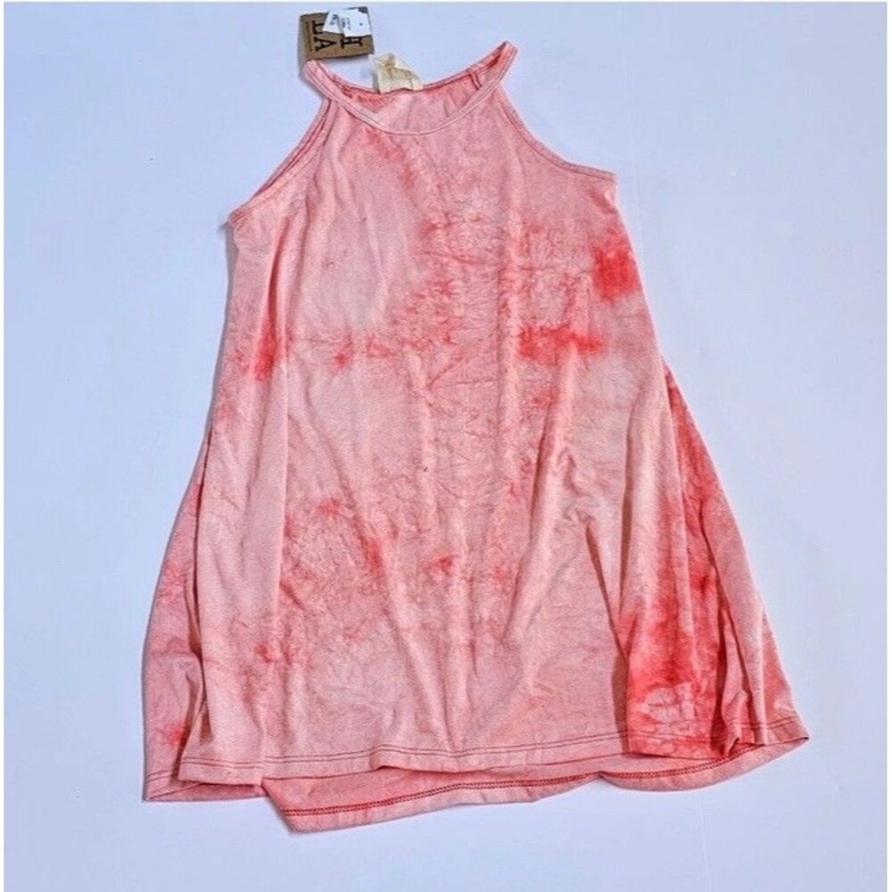 PPLA People's Project LA Girls Shift Dress Sleeveless Geometric Coral Small 7/8
